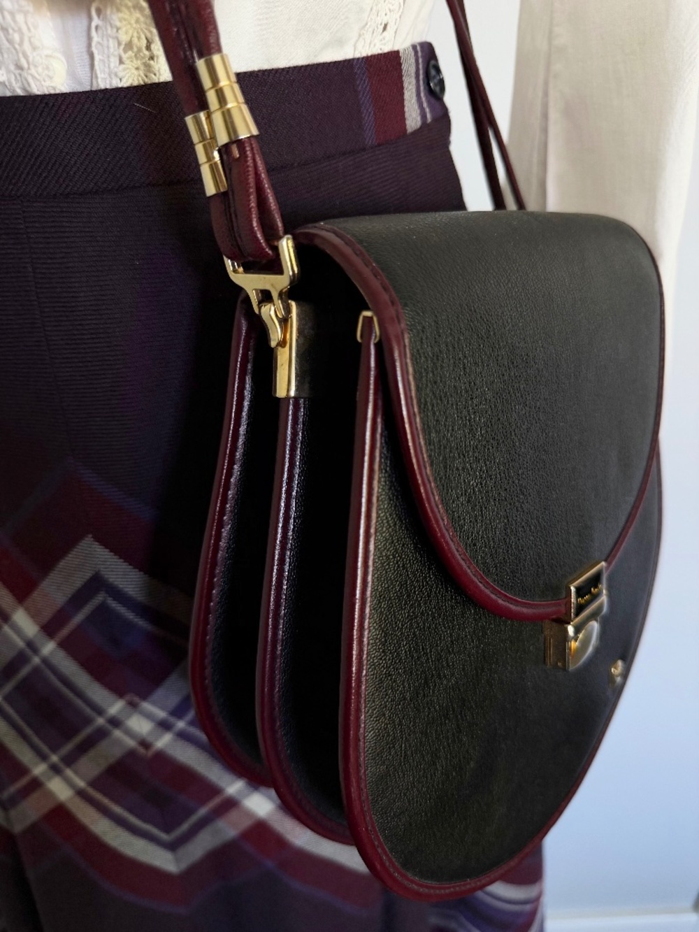 Vintage Pierre Cardin Leather Shoulder Bag
